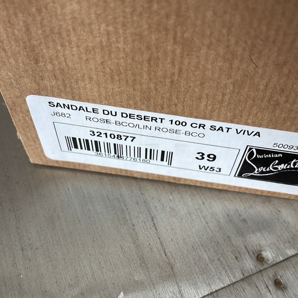 Christian louboutin sandale du desert 100mm pink rose bco sz 39 - Picture 9 of 9